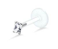 Princess Cut Stone Labrets Push-in LA-192